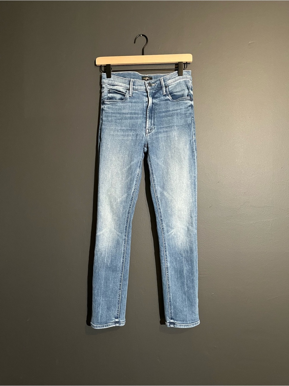 MOTHER Mid Rise Skinny Jeans Stretch Light Wash Denim Zip Fly - Size 26